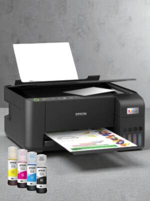 Epson EcoTank L3251 Wi-Fi + Tarayıcı + Fotokopi Renkli Çok Fonksiyonlu Tanklı Mürekkep Püskürtmeli Yazıcı + 4 Orjinal Mürekkepli - 1