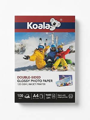 Premium A4 Parlak Çift Taraflı Fotoğraf Kağıdı 120gr 100 Adet - 1