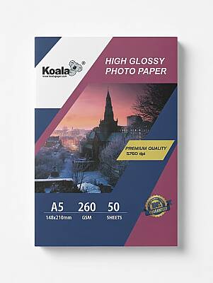 Premium A5 Parlak 148mm x 210mm Fotoğraf Kağıdı 260gr 50 Adet - 1