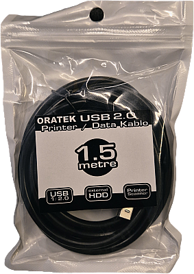 USB 2.0 Yazıcı Data Kablosu 1.5 Metre Hızlı Bağlantı - 1