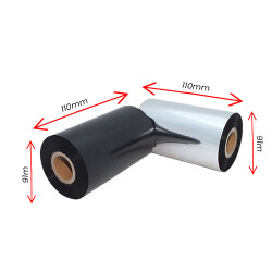 WX-10FBK Standart Wax Ribbon 110mm x 91m 1/2 inç Outside - Fragile